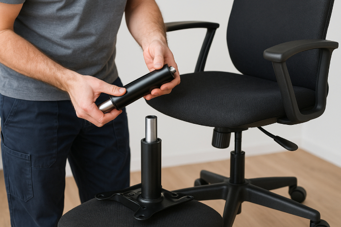 بازسازی و تعویض جک صندلی اداری در محل